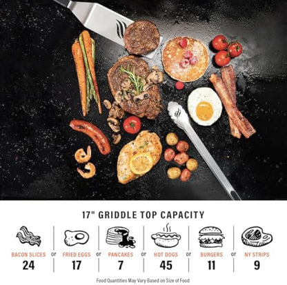 17" Portable Outdoor Flat Top Grill