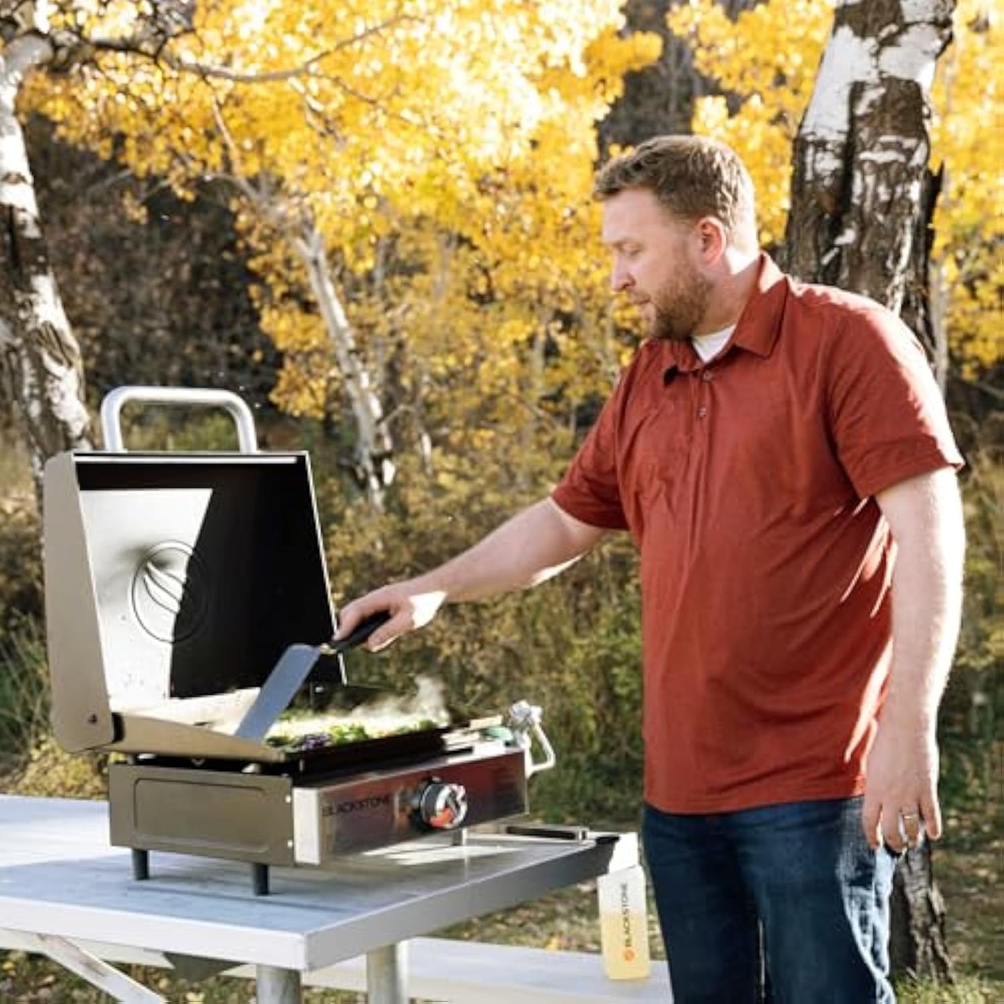 17" Portable Outdoor Flat Top Grill