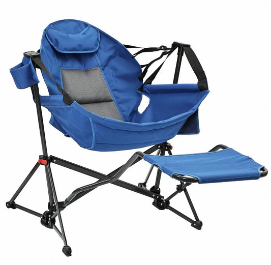 Heavy-Duty Portable Swing Chair with Leg Rest